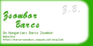 zsombor barcs business card
